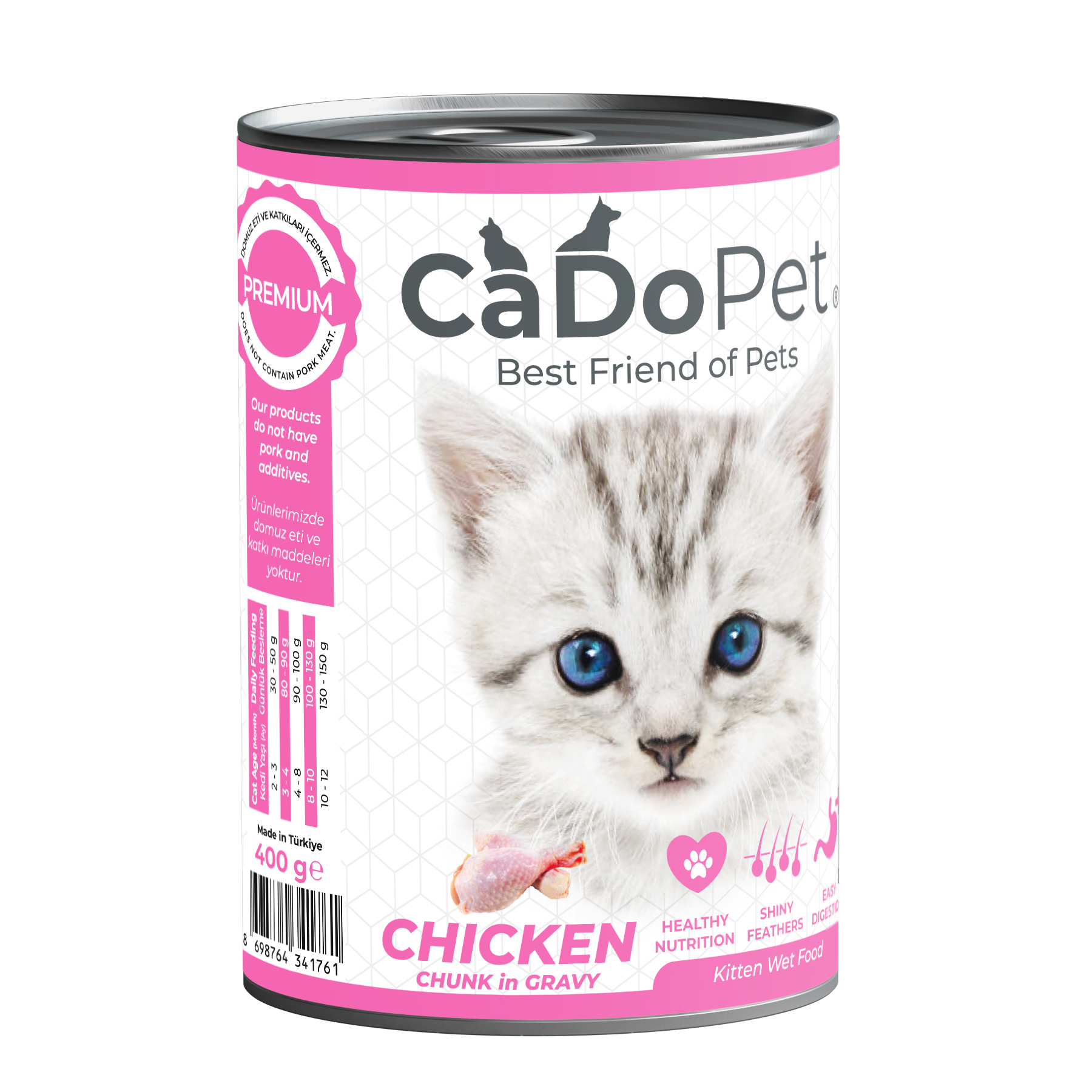 .Kitten Wet Food 400g with Chicken Chunk.