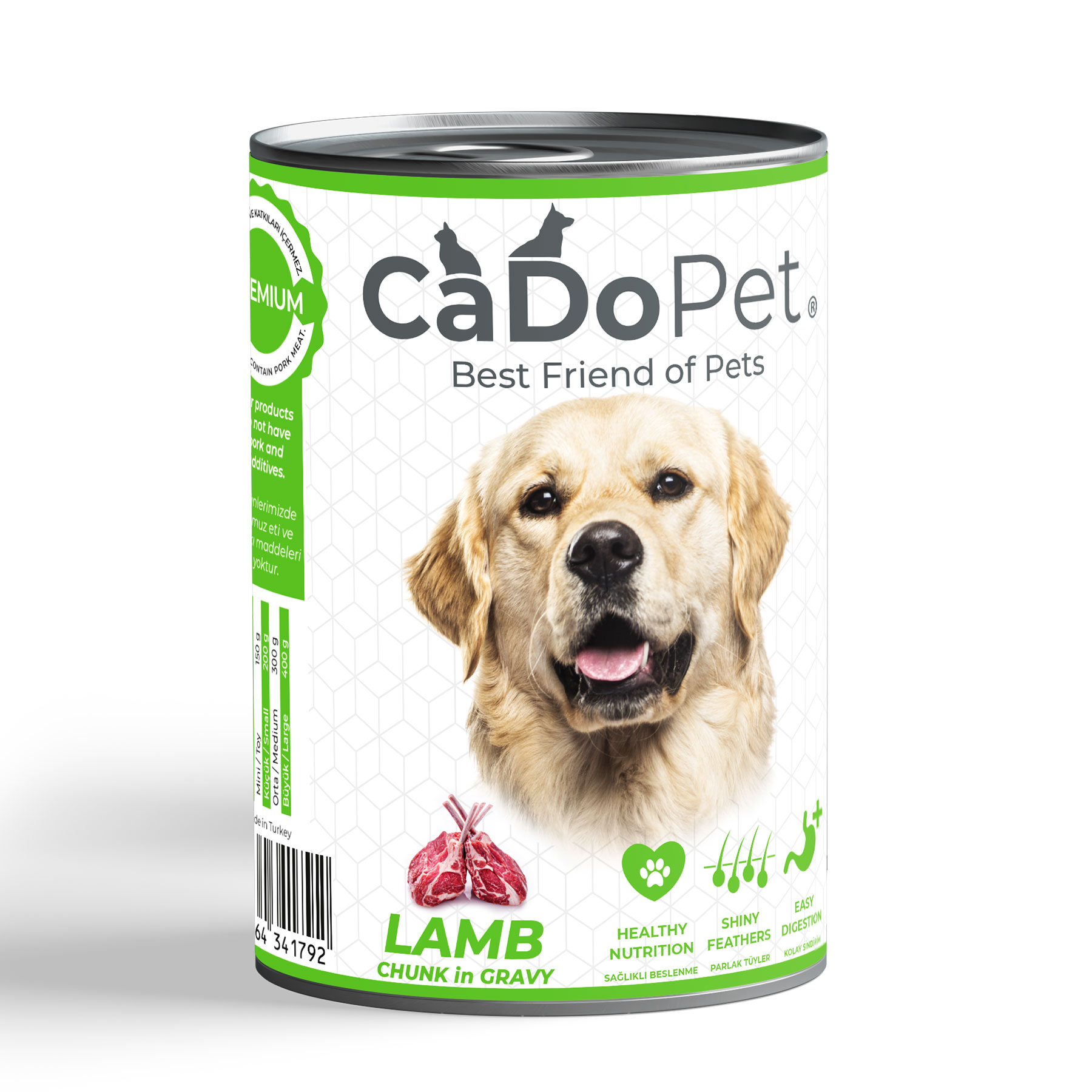 .Dog Canned Wet Food 400g with Lamb Chunk.