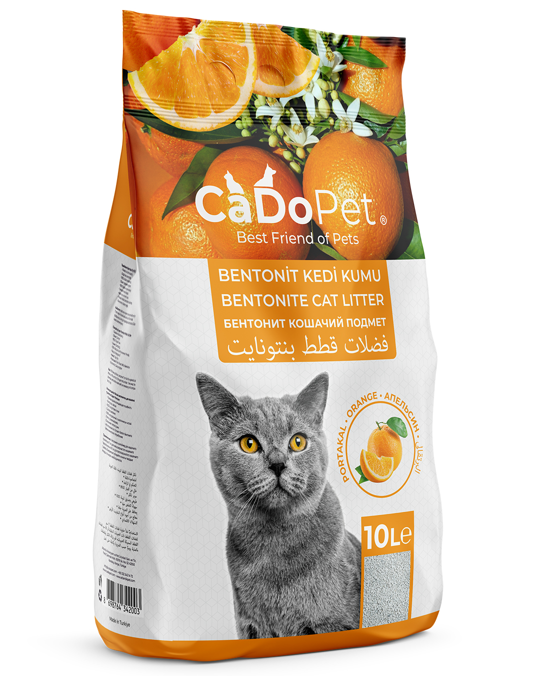Kedi Kumu 10 Litre Portakal