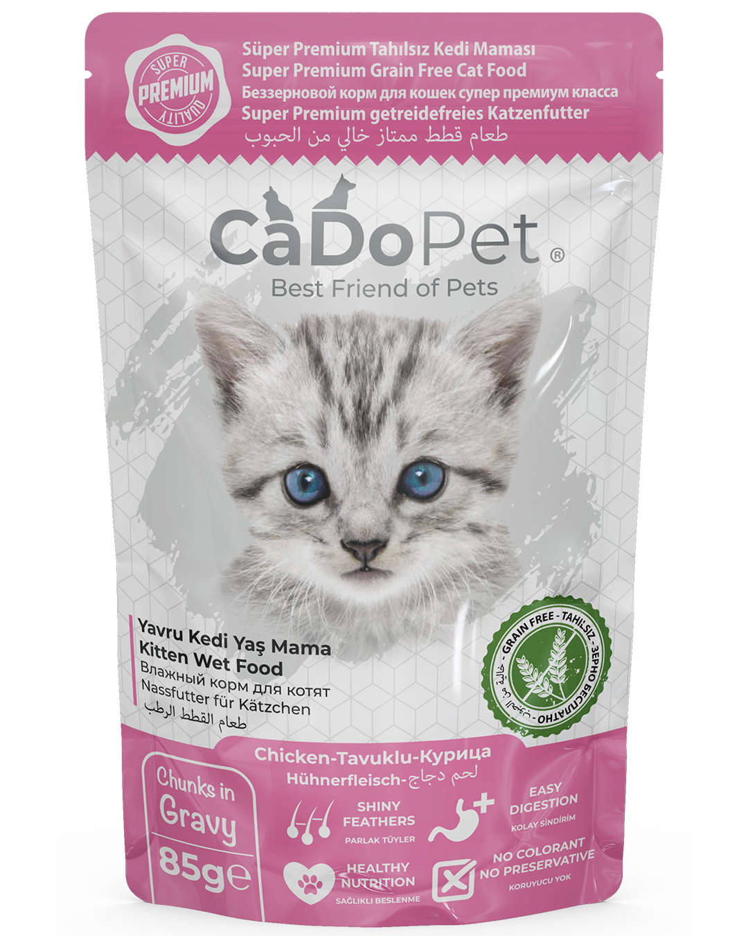 Yaş Yavru Kedi Maması Sığır Etli 85g Tahılsız