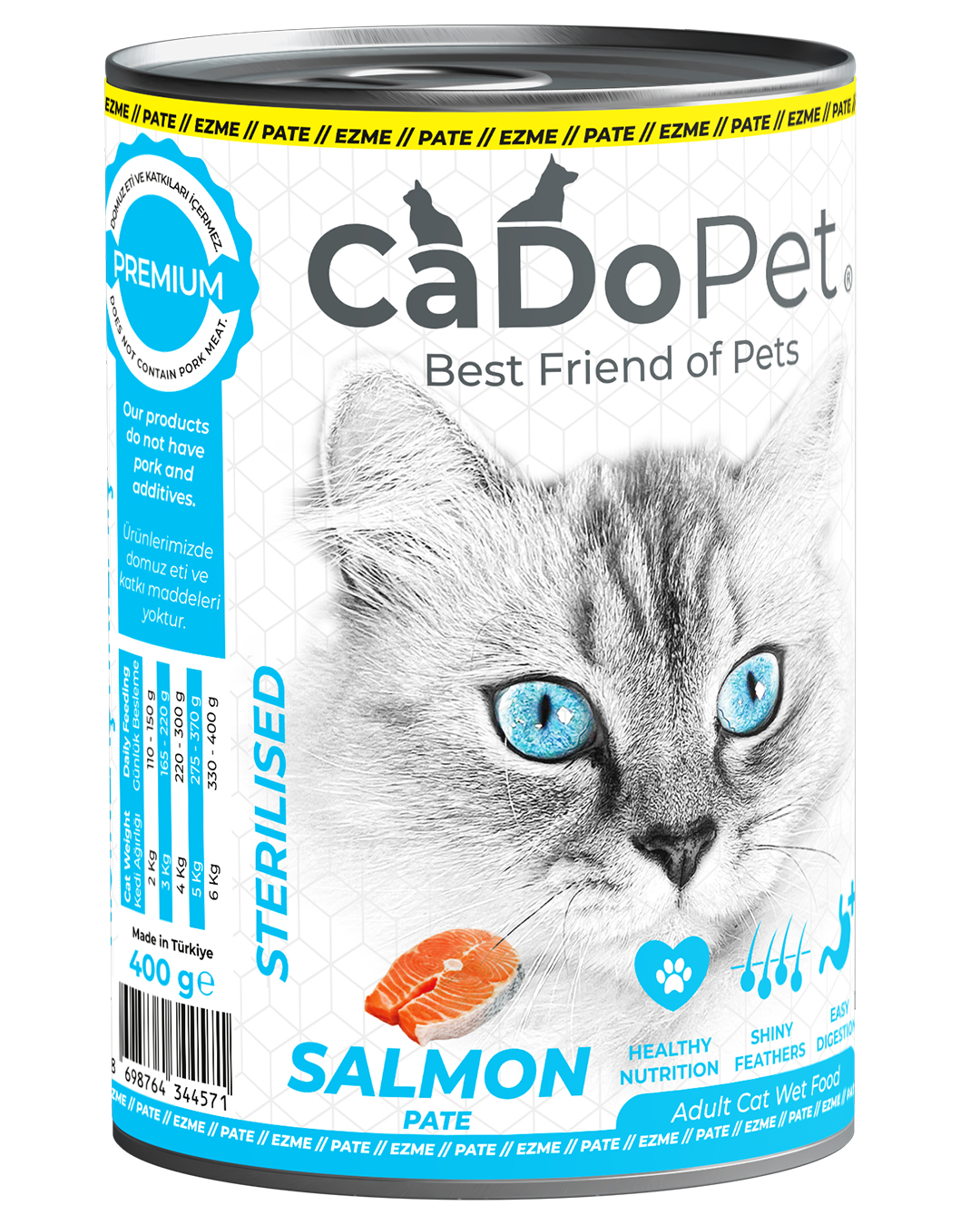 Yetişkin Yaş Kedi Maması Somonlu Kısırlaştırılmış 400g Ezme