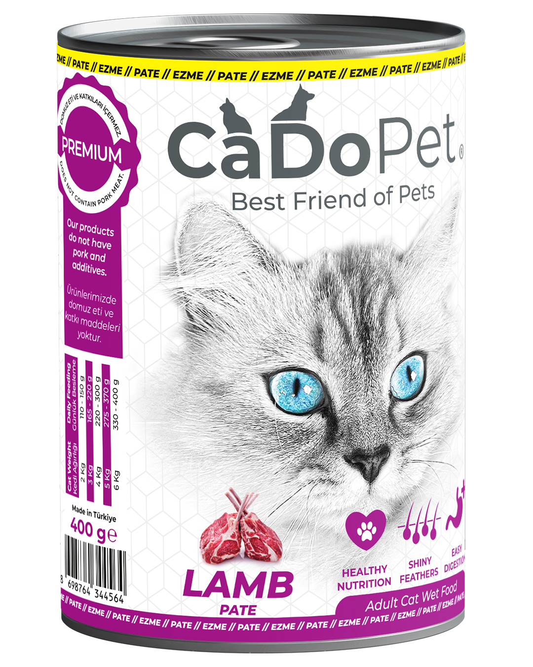 Yetişkin Yaş Kedi Maması Kuzu Etli 400g Ezme