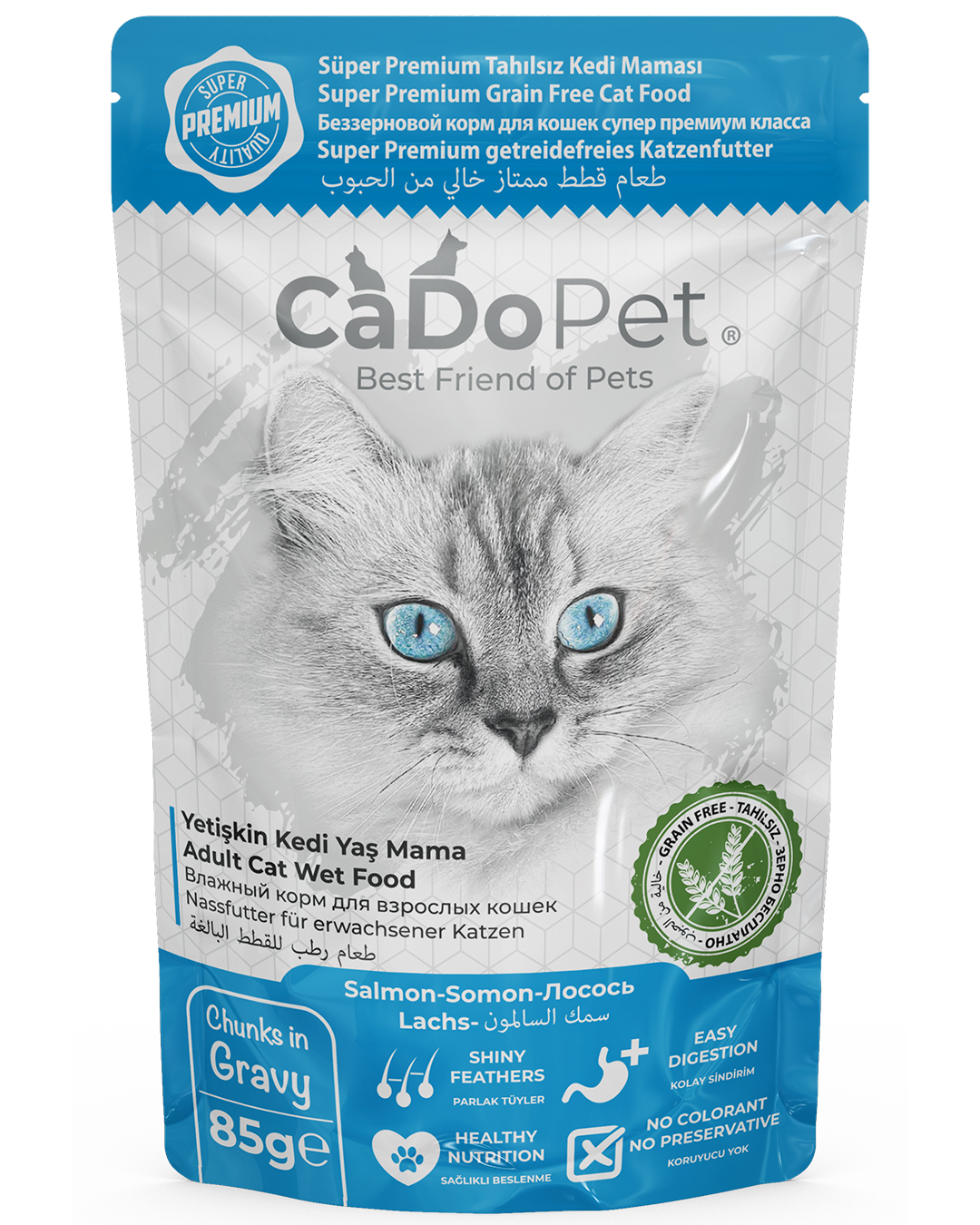 Yaş Kedi Maması Somonlu 85g Tahılsız