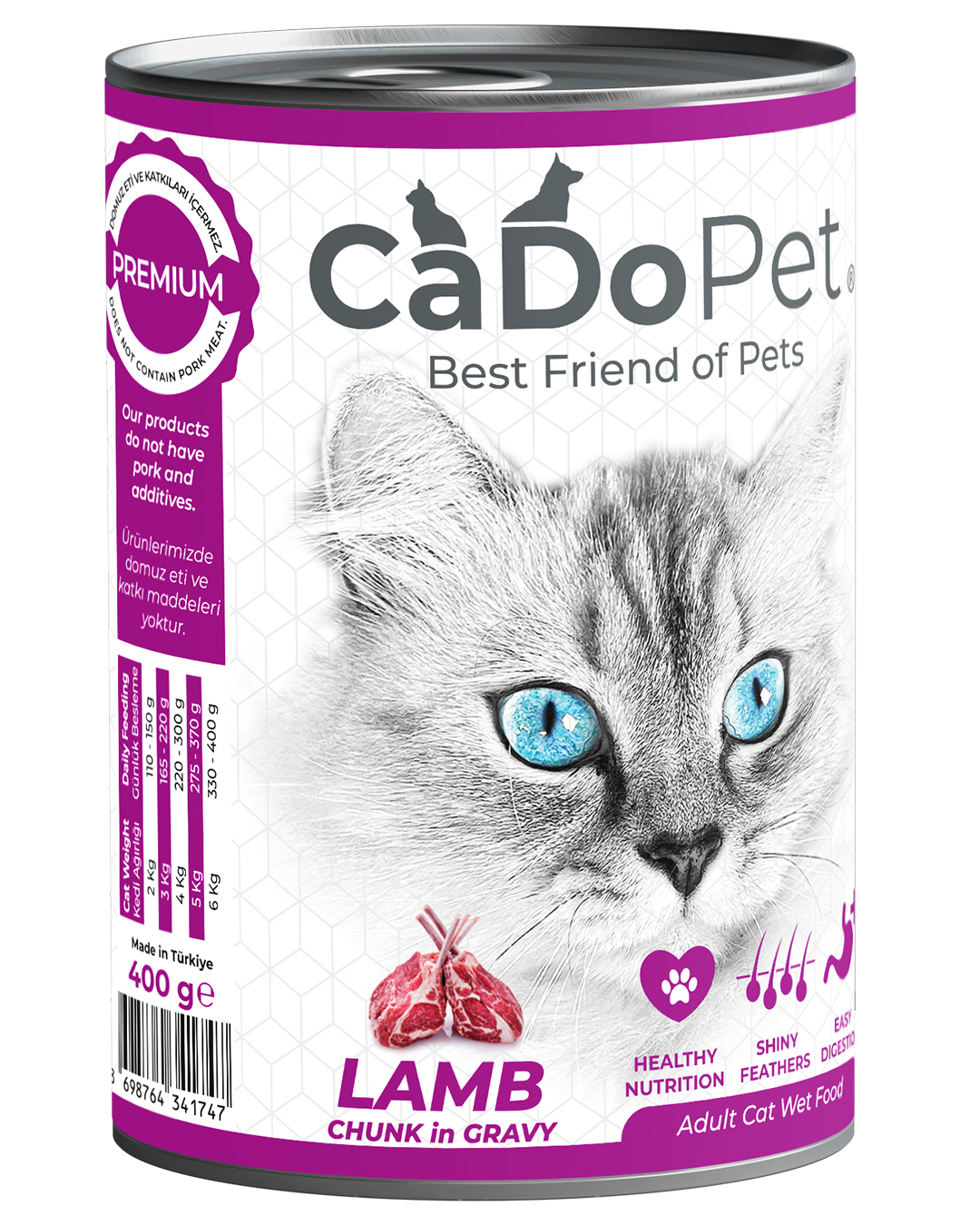 Yetişkin Yaş Kedi Maması Kuzu Etli 400g