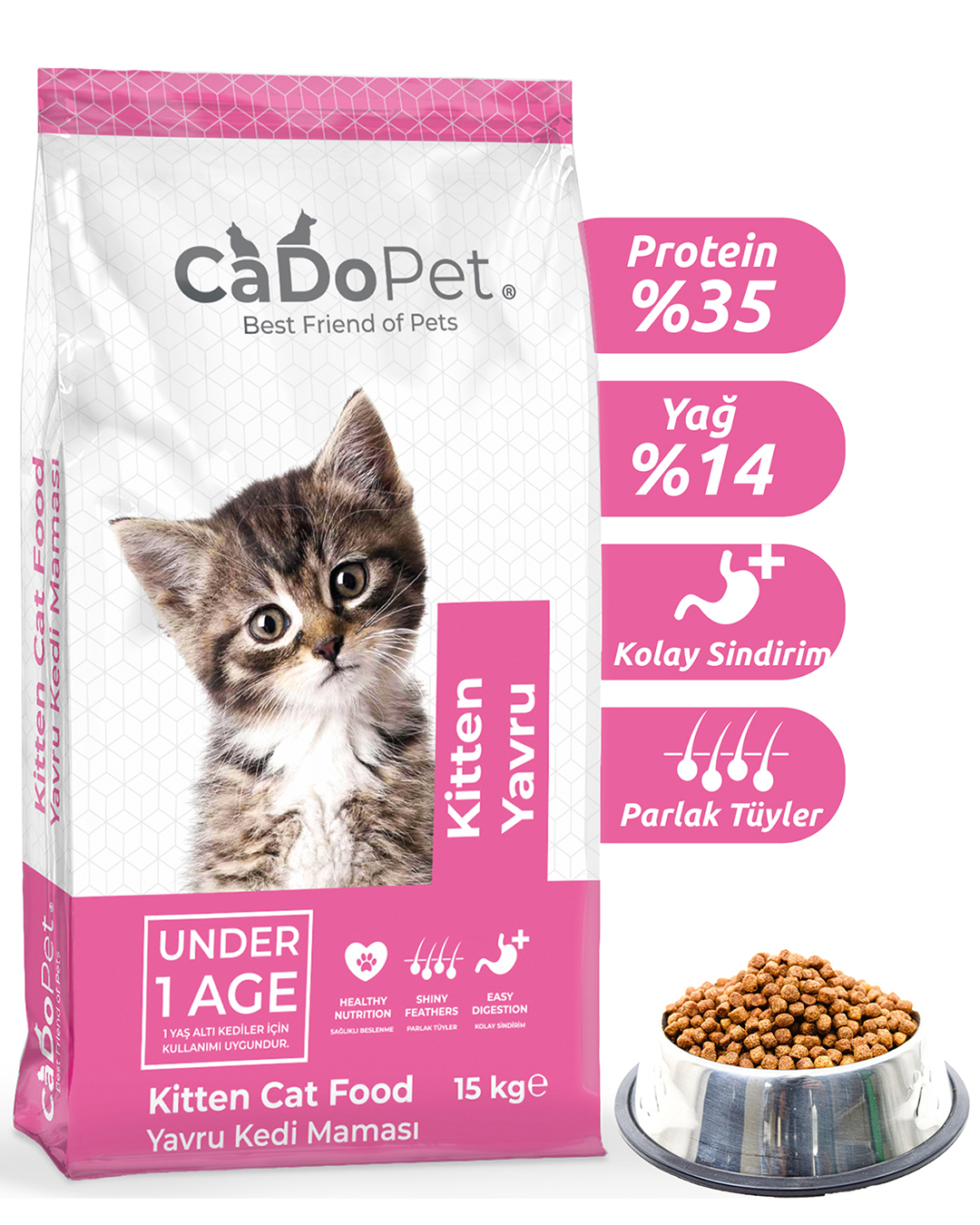 Yavru Kedi Kuru Maması Tavuklu 15 Kg