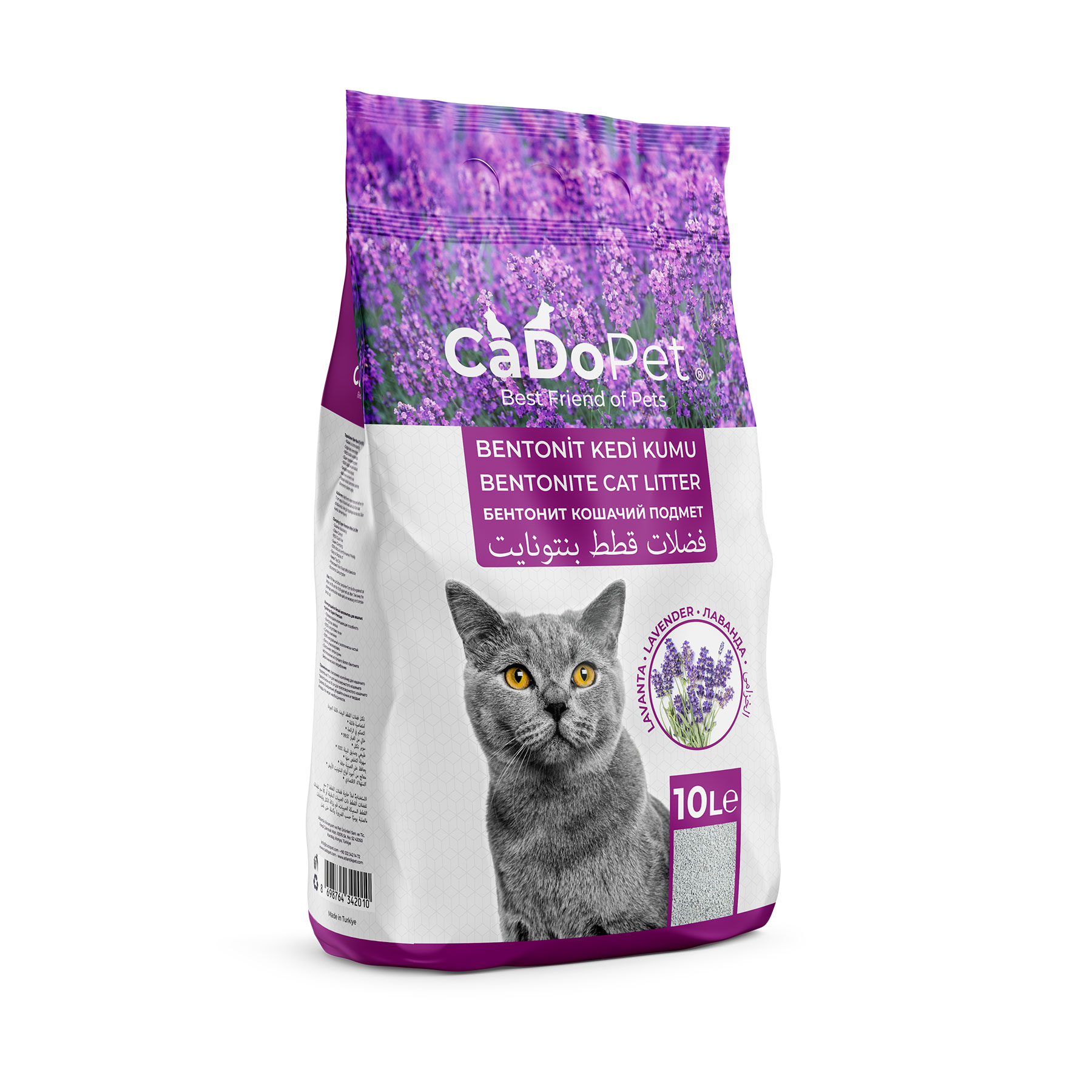 .Bentonite Cat Litter Lavender Scented 10L // 8.50Kg.