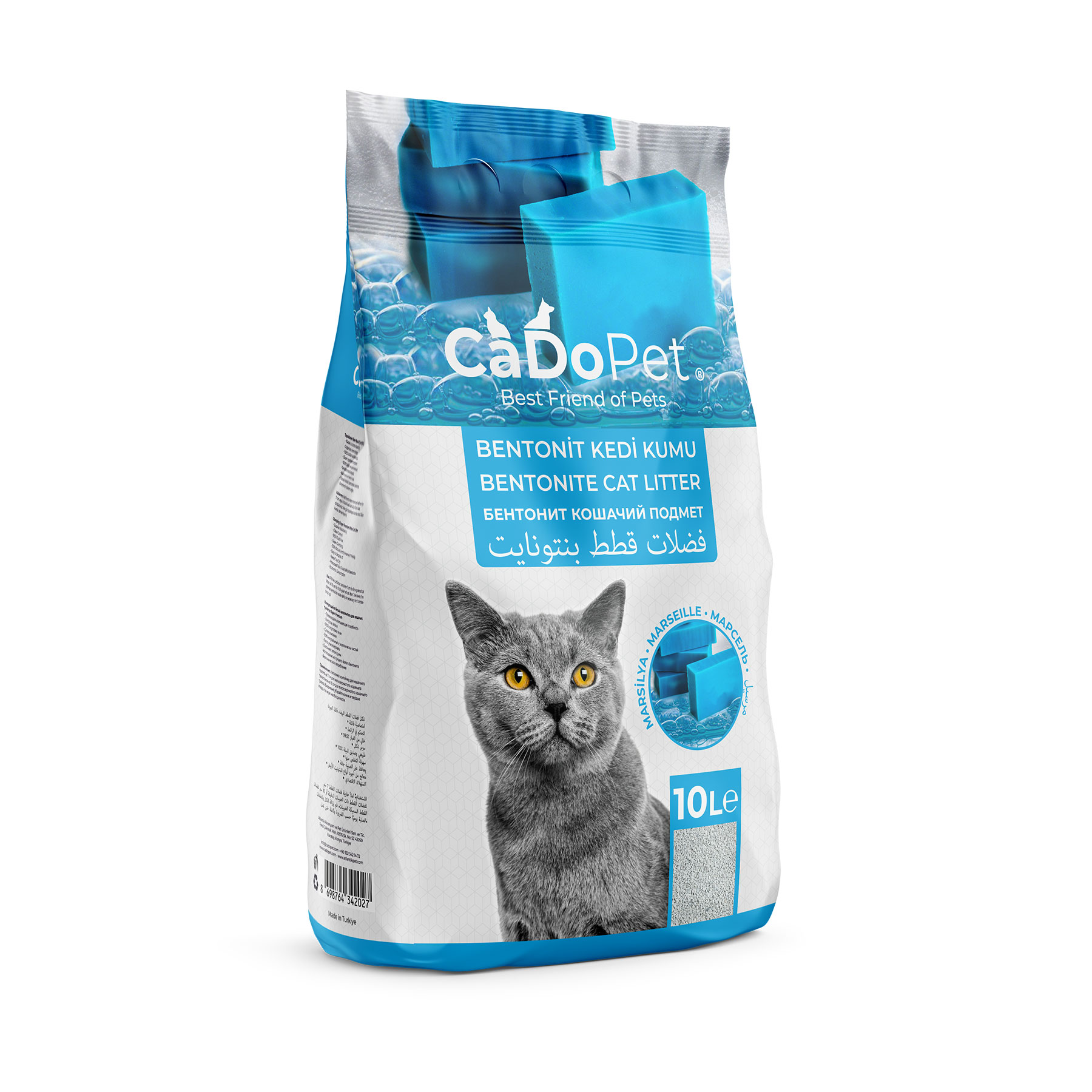 .Bentonite Cat Litter Marseille Soap Scented 10L // 8.50Kg.