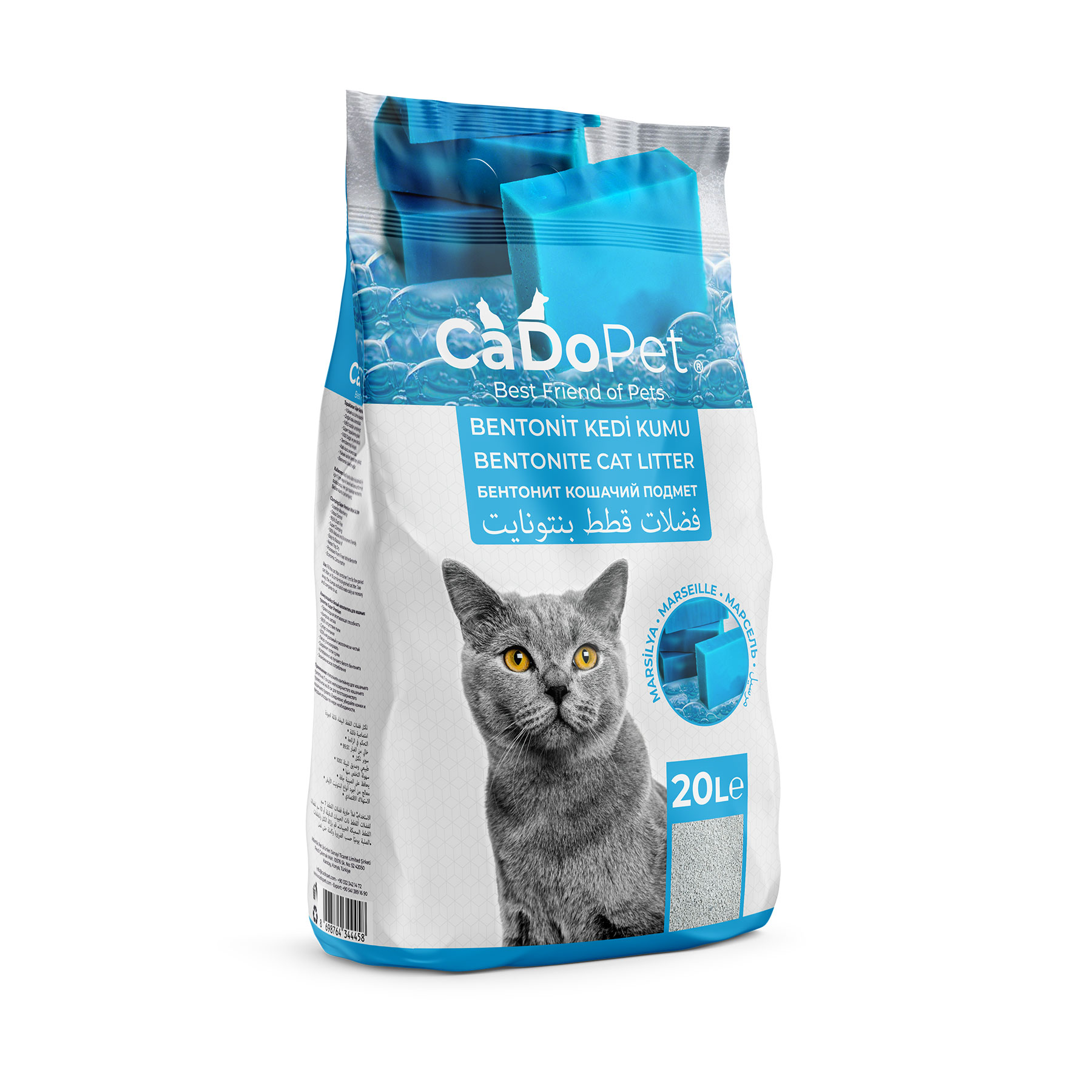 .Bentonite Cat Litter Marseille Soap Scented 20L // 17Kg.