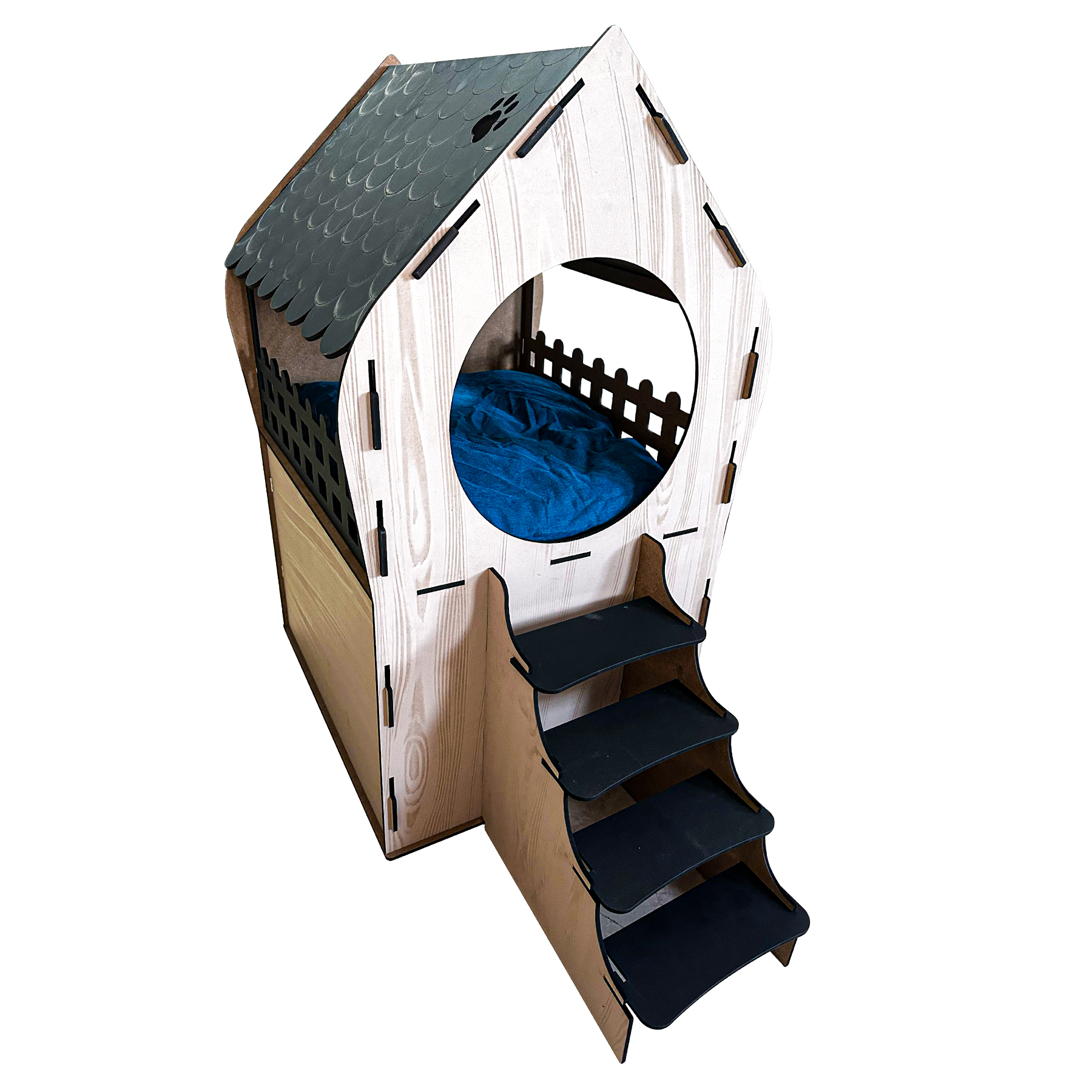 .Pet House Wooden 5mm Assembled.